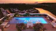 Landscaped courtyard and communal garden at Zenith